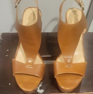 Antonio Melani Cognac Wedges sz 11